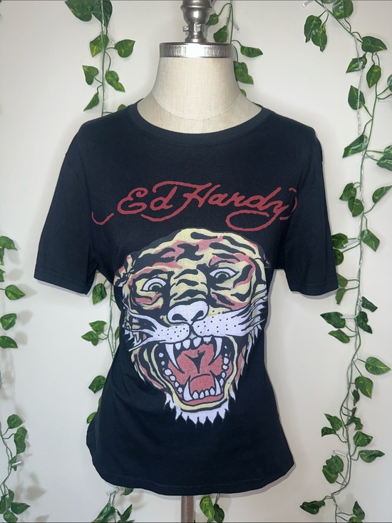 Ed Hardy Tops - Ed Hardy Tiger Graphic Short Sleeve Tee